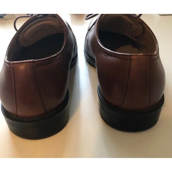 Chaps Mens Shoes 11M Oxfords Leather Lace Up Brown Dress/ Work Formal - Picture 2 of 6